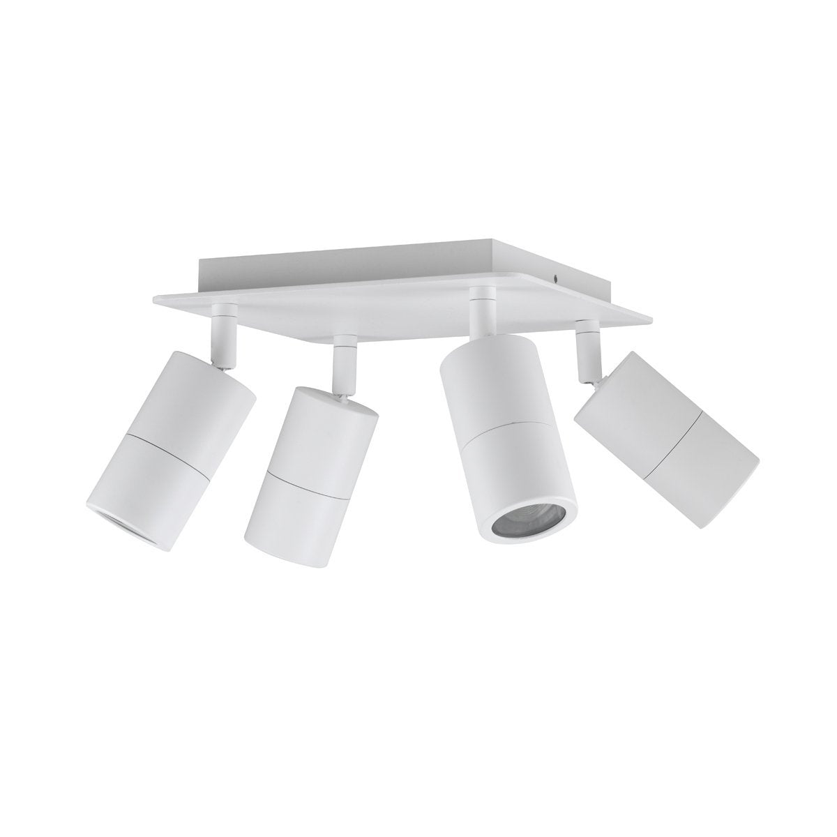 Four Adjustable GU10 Exterior Head Square Light in White