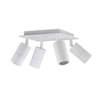 Thumbnail for Four Adjustable GU10 Exterior Head Square Light in White