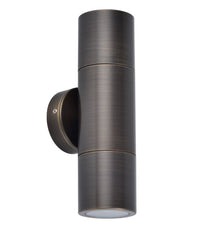 Thumbnail for GU10 Exterior Wall Pillar Spot Lights (Rustic Brass) IP65
