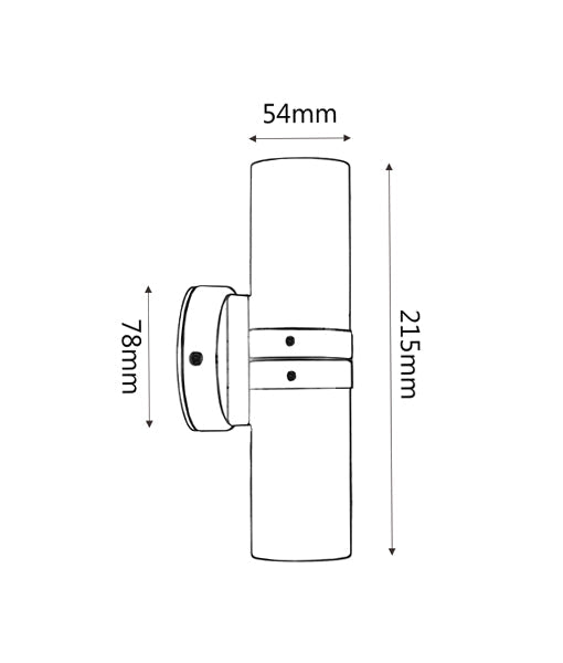 GU10 Exterior Wall Pillar Spot Lights (Light Weight Copper) IP54