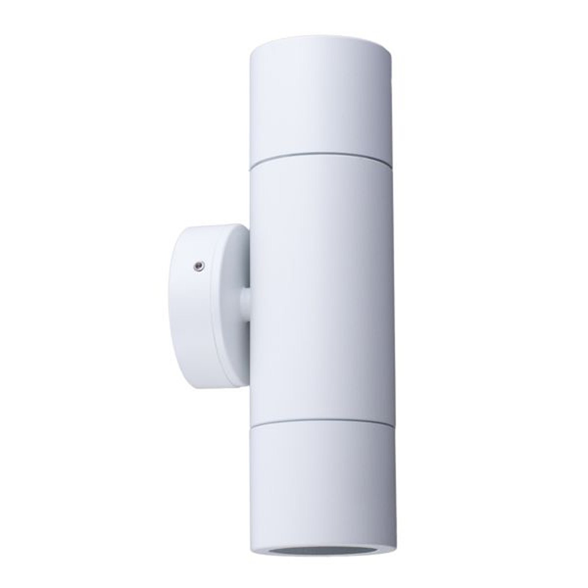 Up and Down GU10 Exterior Surface Mounted Wall Pillar Spot Light in White