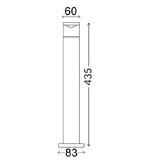 Thumbnail for PHARE: GU10 Surface Mounted SS 316 Anti Glare Bollard Light IP54