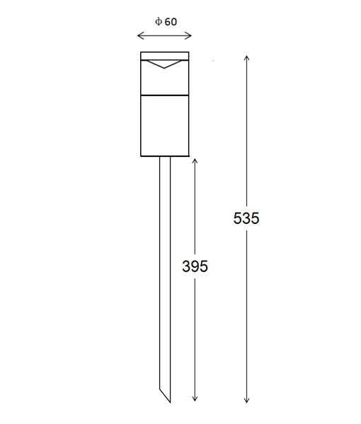 PHARE: Exterior Titanium Garden Spike Lights IP65
