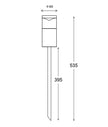 PHARE: Exterior Titanium Garden Spike Lights IP65