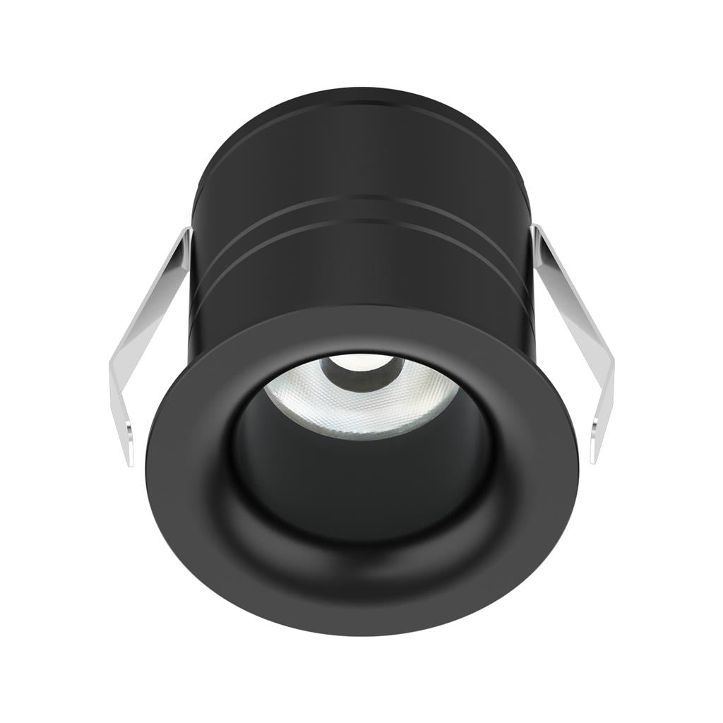 Pico-7 Mini Recessed Round Kit IP54 Ugr19 Black