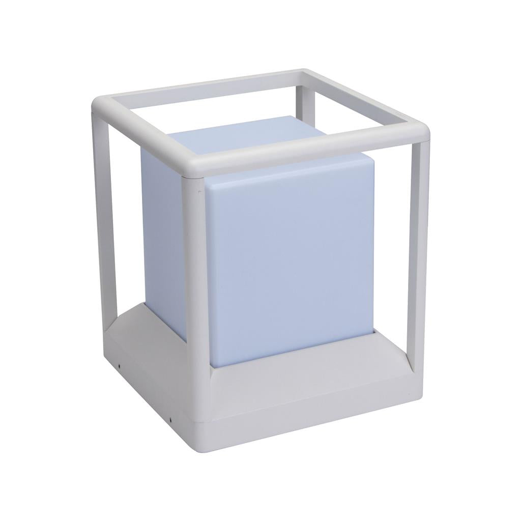 cubed shaped pillar mount ip65 e27 pilla cube