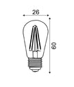 PILOT: LED Pilot Filament Clear ST26 Globe (3W)