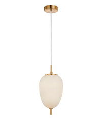 Thumbnail for PINO: Interior Opal Matte / Smokey Black Mirror Finish Glass Oval Pendant Lights