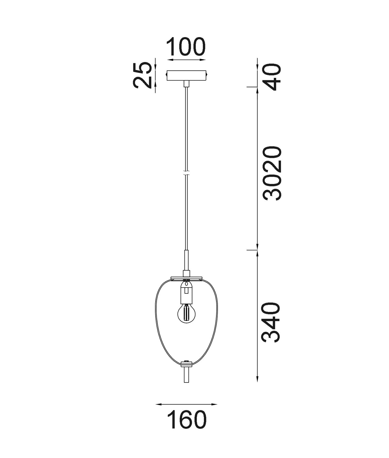 PINO: Interior Opal Matte / Smokey Black Mirror Finish Glass Oval Pendant Lights