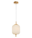 PINO: Interior Opal Matte / Smokey Black Mirror Finish Jar Pendant Lights