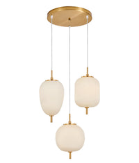 Thumbnail for PINO: Interior Opal Matte / Smokey Black Mirror Finish multiple Pendant Lights
