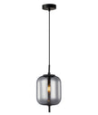 PINO: Interior Opal Matte / Smokey Black Mirror Finish Jar Pendant Lights