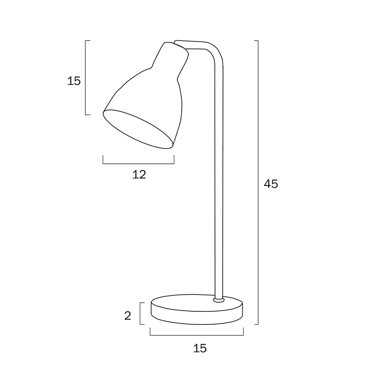 Pivot Table Lamp in a Range of 6 Colours