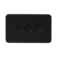 Pixie Ambience Face Plate 3 Gang Semi Gloss Black