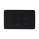 Pixie Ambience Face Plate 4 Gang Semi Gloss Black