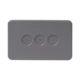 Pixie Ambience Face Plate 3 Gang Semi Gloss Grey