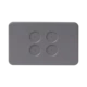 Pixie Ambience Face Plate 4 Gang Semi Gloss Grey