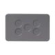 Pixie Ambience Face Plate 5 Gang Semi Gloss Grey
