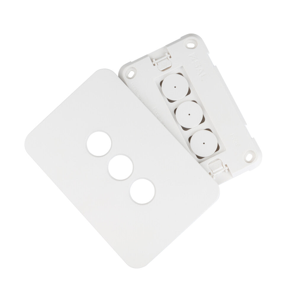 Pixie Ambience XL Ambience Large Face Plate 3 Gang Gloss White