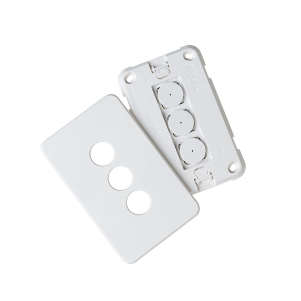Pixie Ambience 1 Gang Face Plate Matt White 5 Keycaps