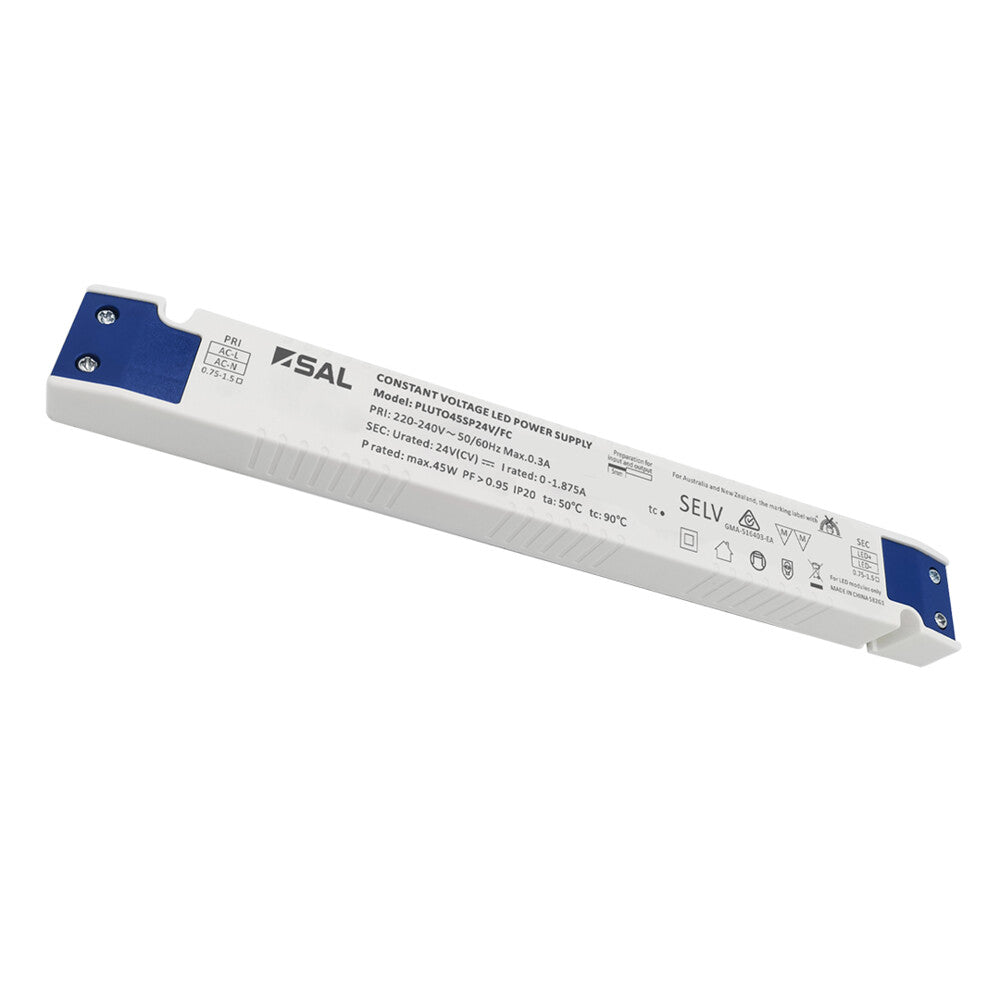 Pluto LED Power Supply Constant Voltage 24V/dc 45W IP20 Flicker Control