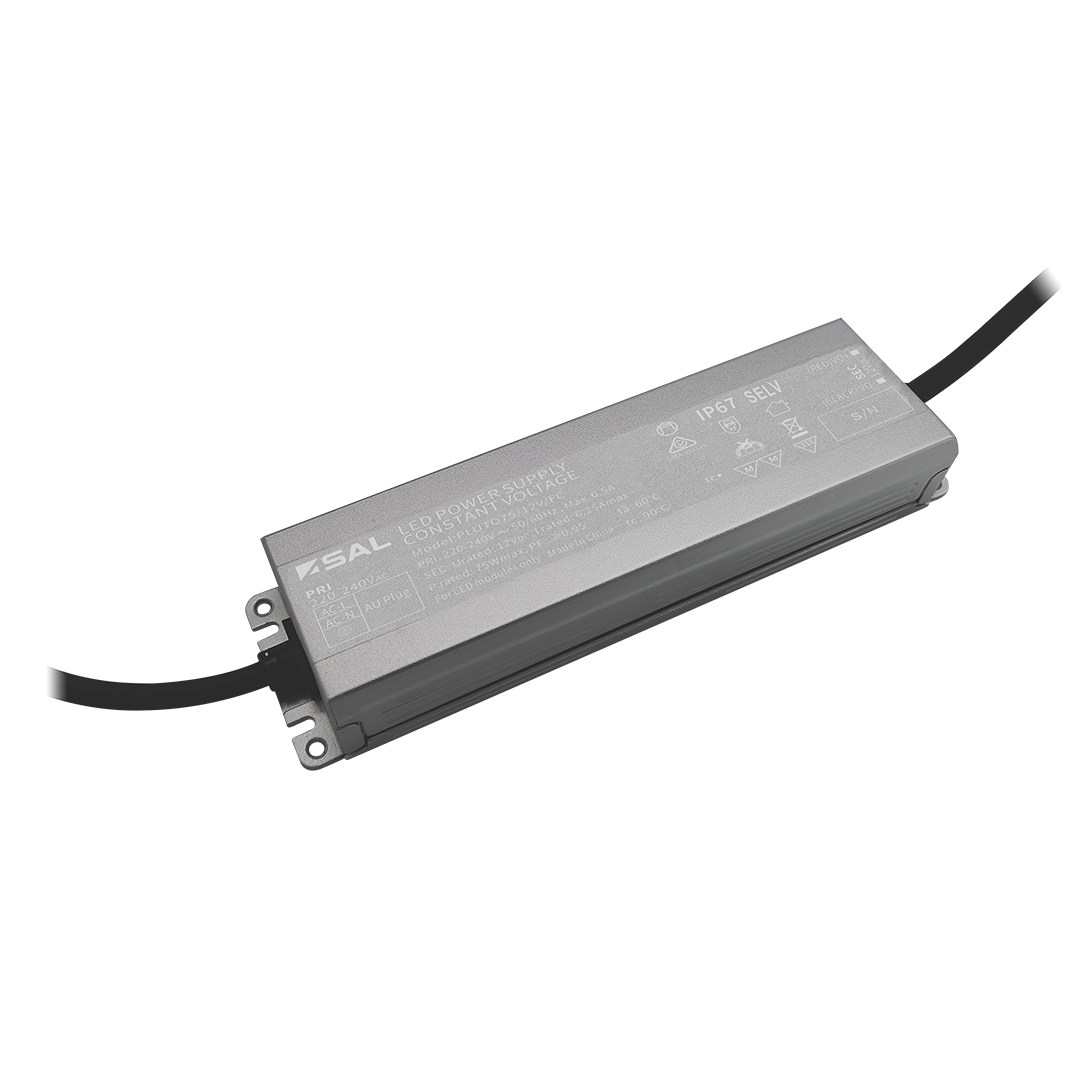 SAL Pluto LED Driver 75W 12V Flicker Control IP67 Flex & Plug