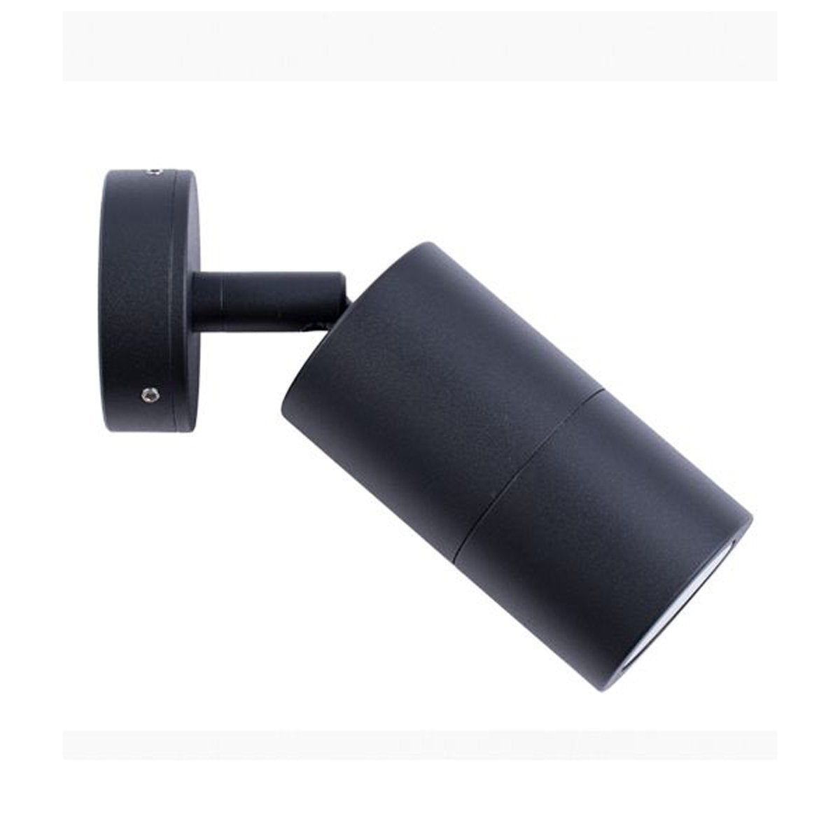 Single Adjustable MR16 Exterior Surface Mounted Wall Pillar Spot Light in Black