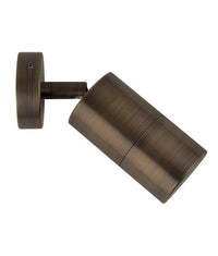 Thumbnail for Single Adjustable MR16 Exterior Surface Mounted Wall Pillar Spot Light in Antique Brass