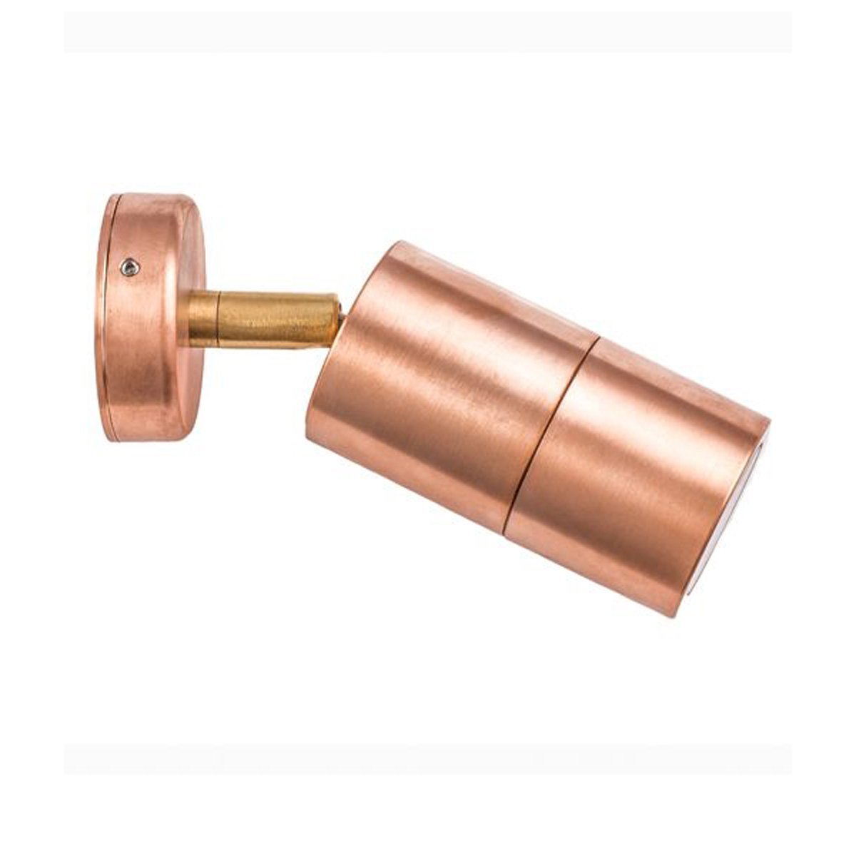 Single Adjustable MR16 Exterior Surface Mounted Wall Pillar Spot Light in Copper