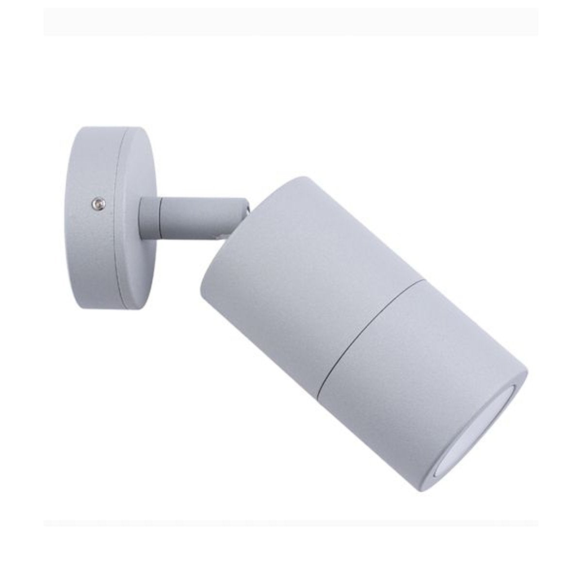 Single Adjustable MR16 Exterior Surface Mounted Wall Pillar Spot Light in Matt Grey