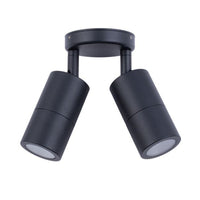 Thumbnail for Double Adjustable MR16 Exterior Surface Mounted Wall Pillar Spot Light in Black