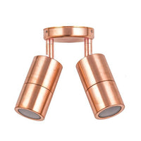 Thumbnail for Double Adjustable MR16 Exterior Surface Mounted Wall Pillar Spot Light in Copper