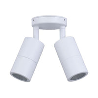 Thumbnail for Double Adjustable MR16 Exterior Surface Mounted Wall Pillar Spot Light in White