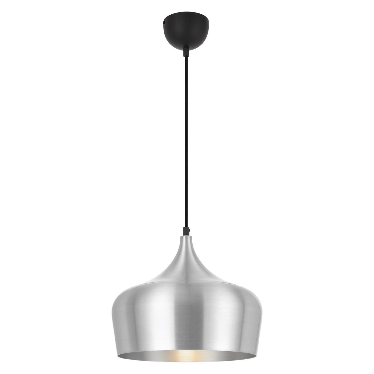 Polk 300mm 1 Light Pendant in Brushed Aluminium