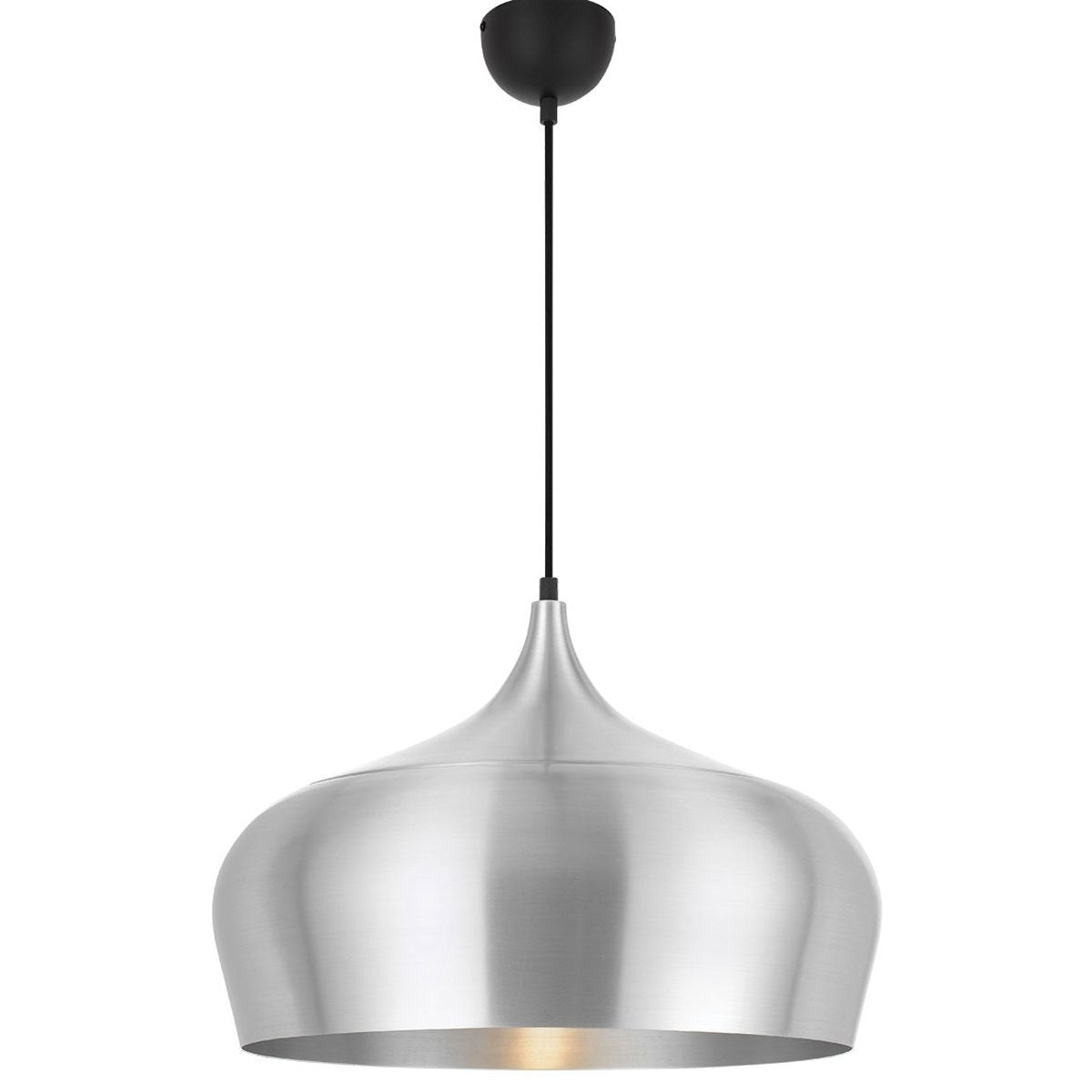 Polk 460mm 1 Light Pendant in Brushed Aluminium