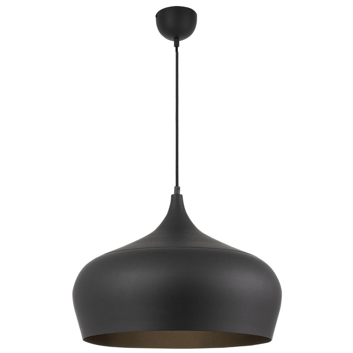 Polk 460mm 1 Light Pendant in Matt Black