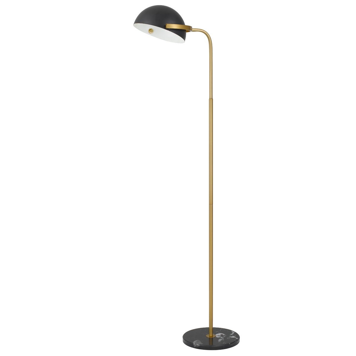 Pollard Floor Lamp in Black and Antique Gold