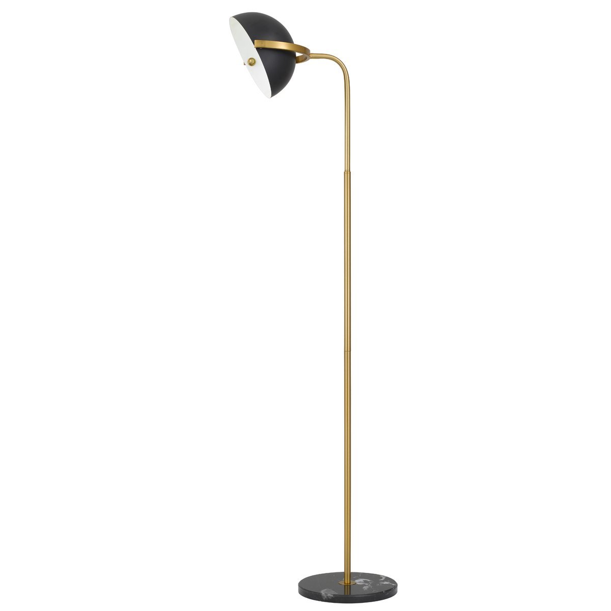 Pollard Floor Lamp in Black and Antique Gold