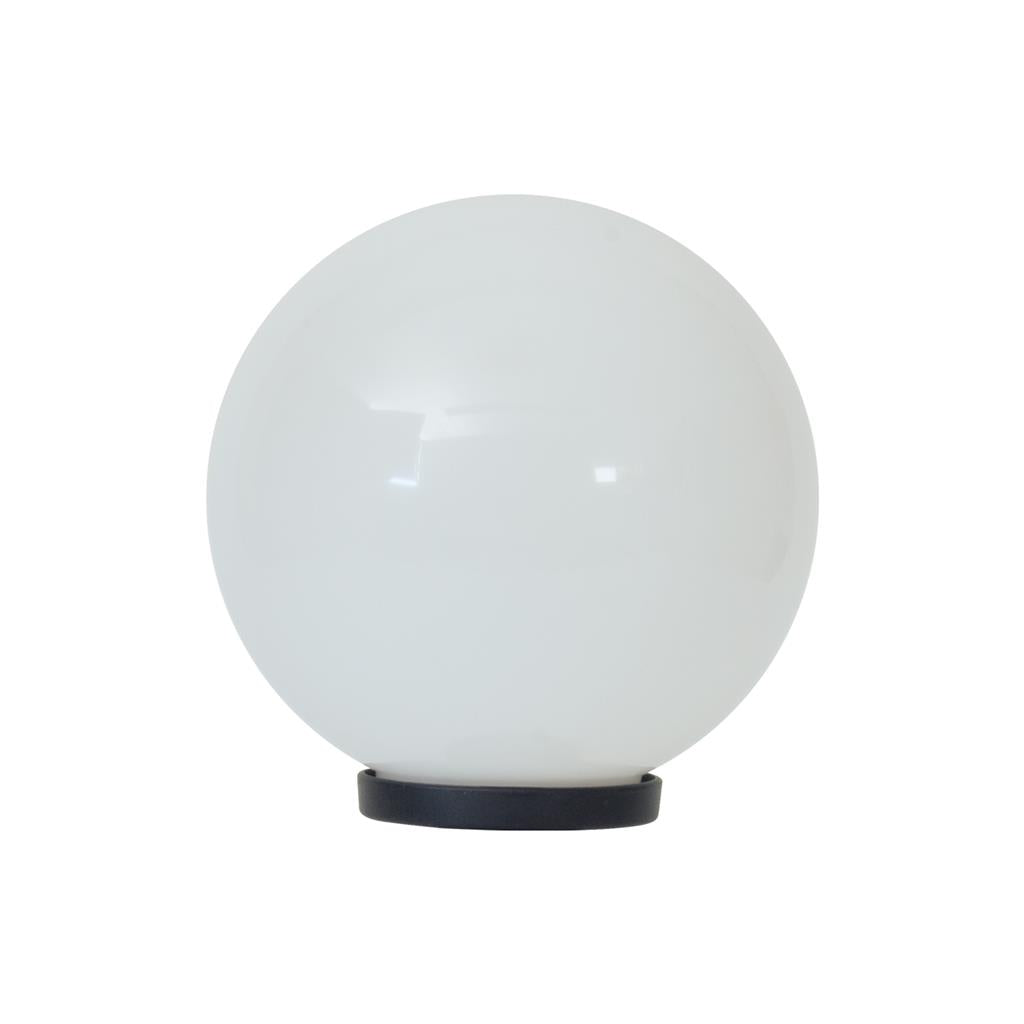 polysphere 200mm sphere 240v polycarbonate garden light black e27