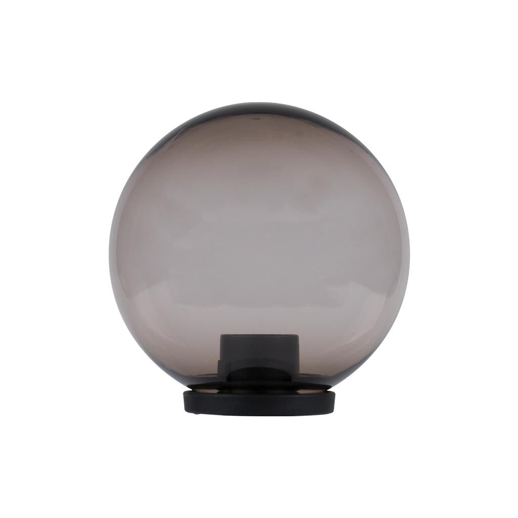 polysphere 200mm sphere 240v polycarbonate garden light black e27