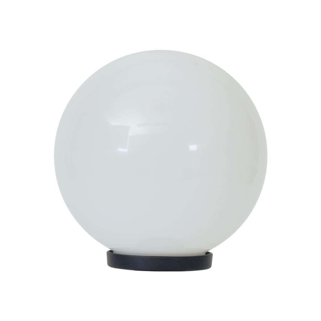 polysphere 250mm sphere 240v polycarbonate garden light black e27