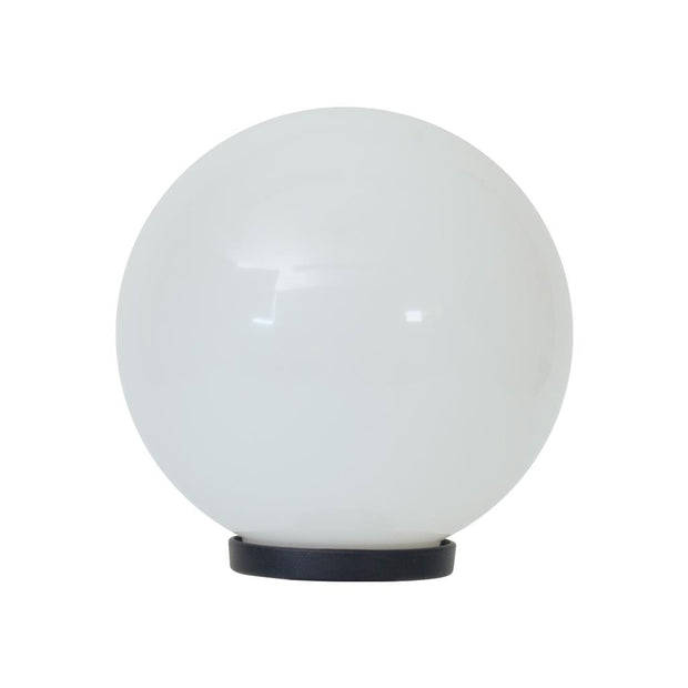 polysphere 250mm sphere 240v polycarbonate garden light black e27