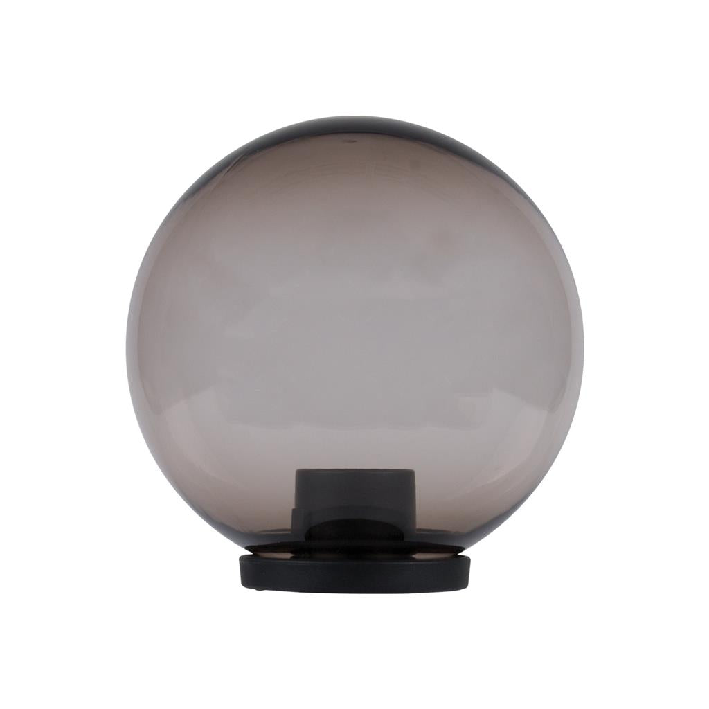 polysphere 250mm sphere 240v polycarbonate garden light black e27