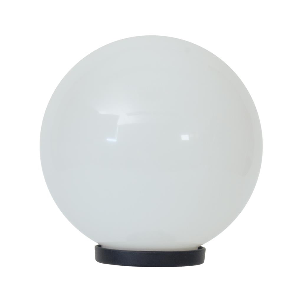 polysphere 300mm sphere 240v polycarbonate garden light black e27