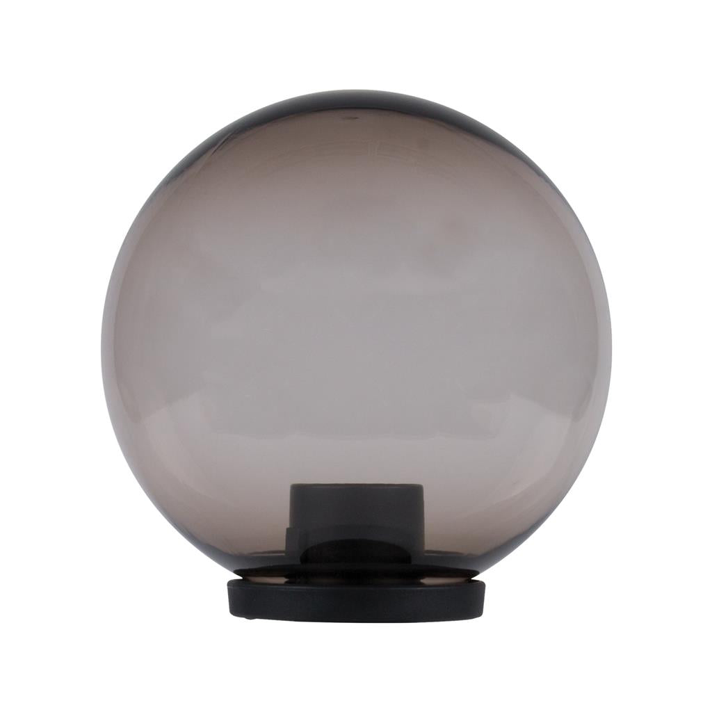 polysphere 300mm sphere 240v polycarbonate garden light black e27