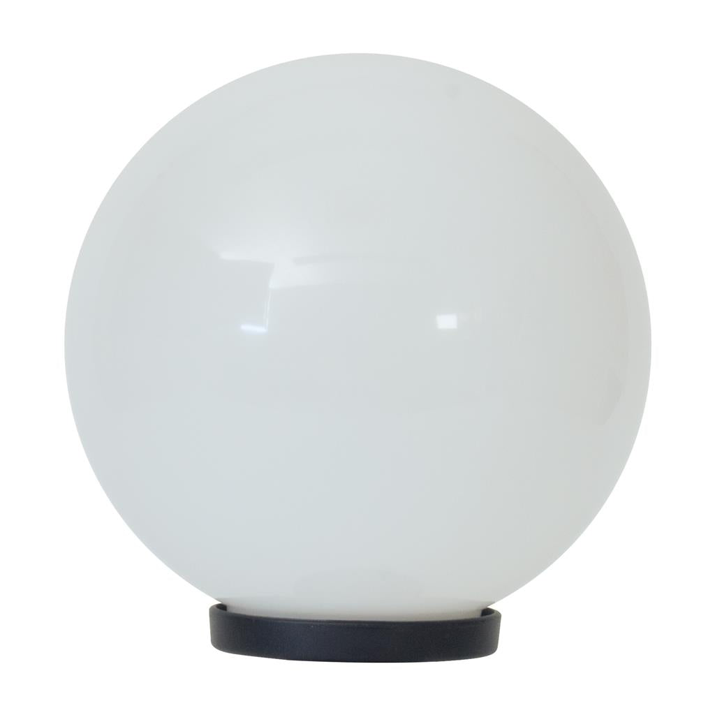 polysphere 400mm sphere 240v polycarbonate garden light black e27