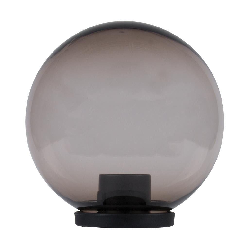 polysphere 400mm sphere 240v polycarbonate garden light black e27