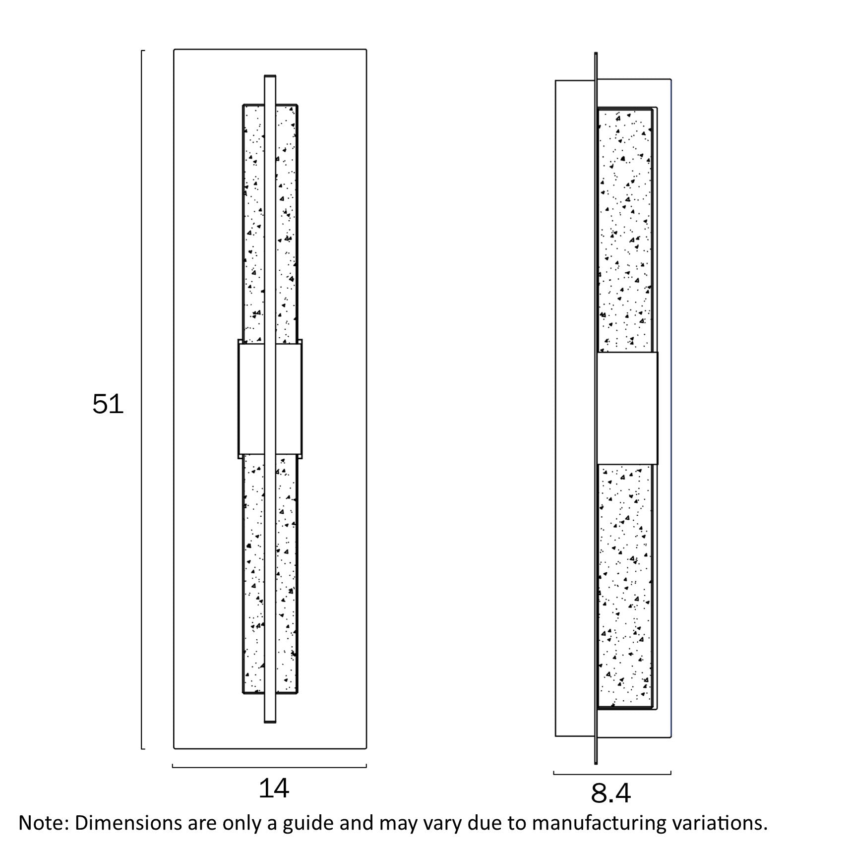 Prada Black or White with Seeded Glass 10W 3000K IP44Exterior Wall Light