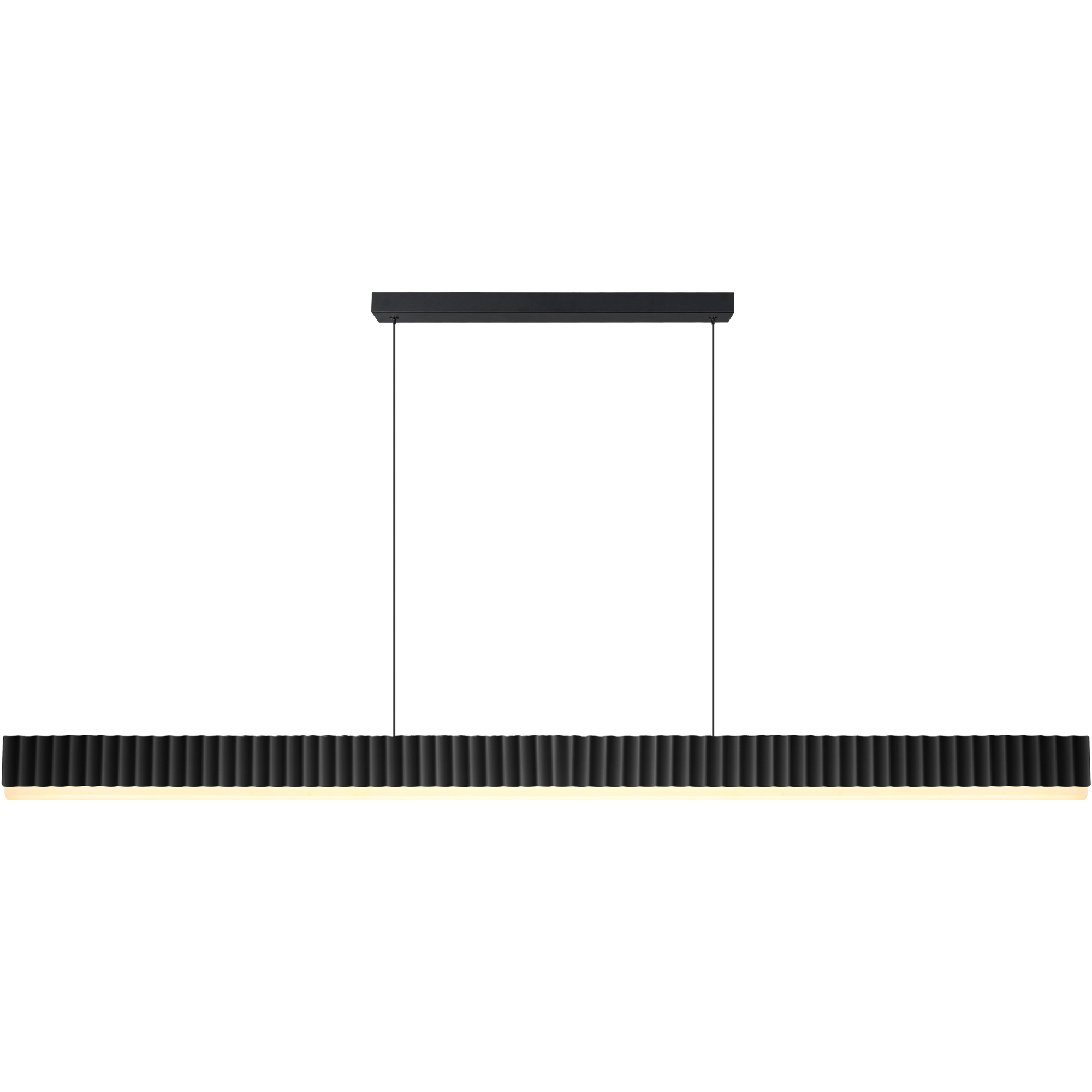 Prinia Black 76W 2532mm CCT Waved Linear LED Pendant