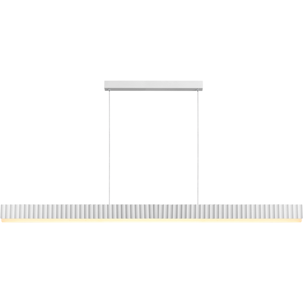 Prinia White 76W 2532mm CCT Waved Linear LED Pendant